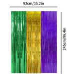 Party background wall, birthday party purple, gold and green three-color