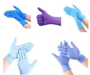 China Powder free disposable nitrile examination gloves wholesale
