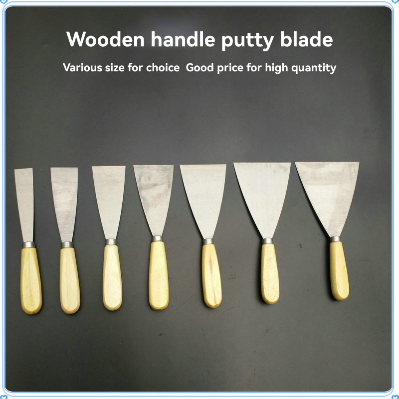 90 Degree Blade Angle Wooden Handle Paint Putty Knife Stainless Iron Scraper