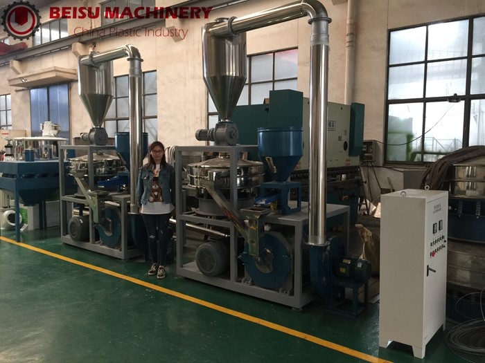 Sinlge Speed PET Granules Plastic Pulverizer Milling Machine With Inverter