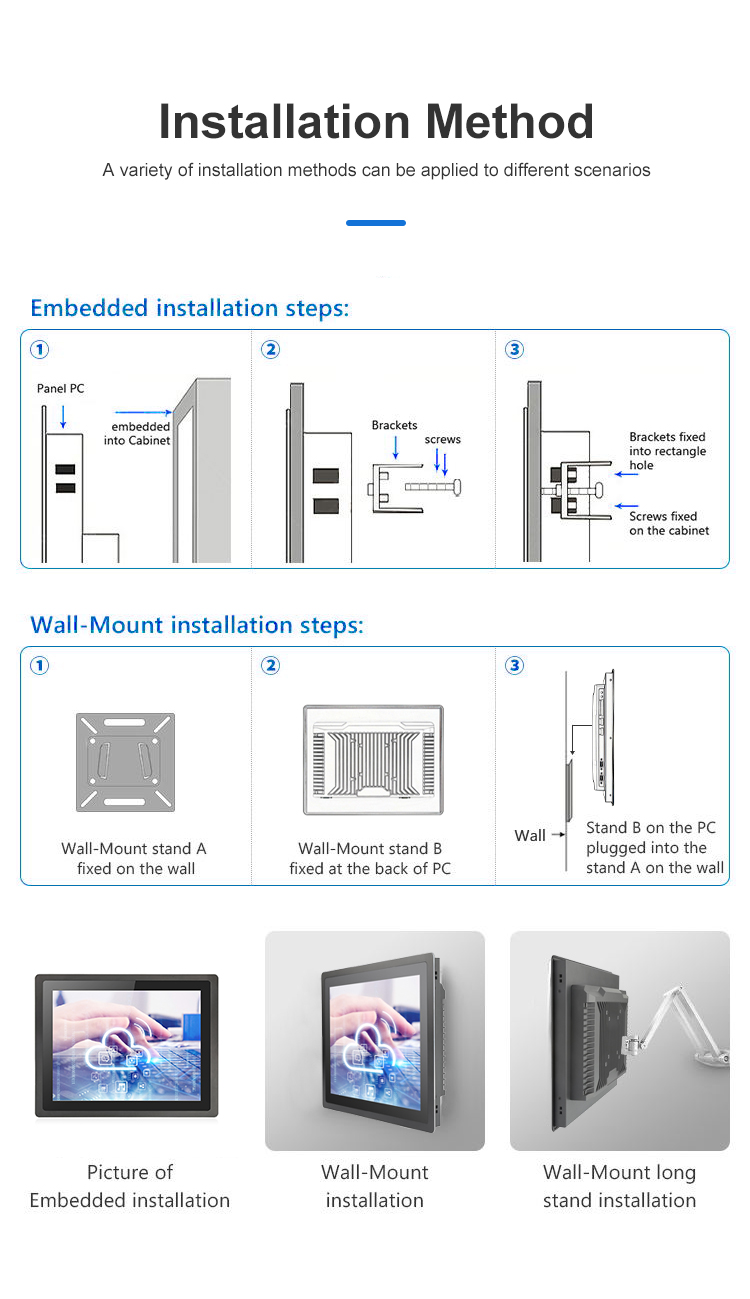 19 Inch WIN7 Industrial Pc Touch Screen Monitor , All In One Industrial Computer