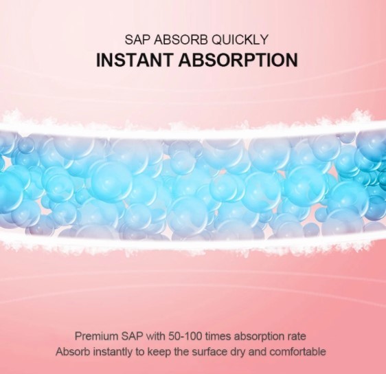 Night Use PE Back Sheet 290mm Lady Cotton Sanitary Pads