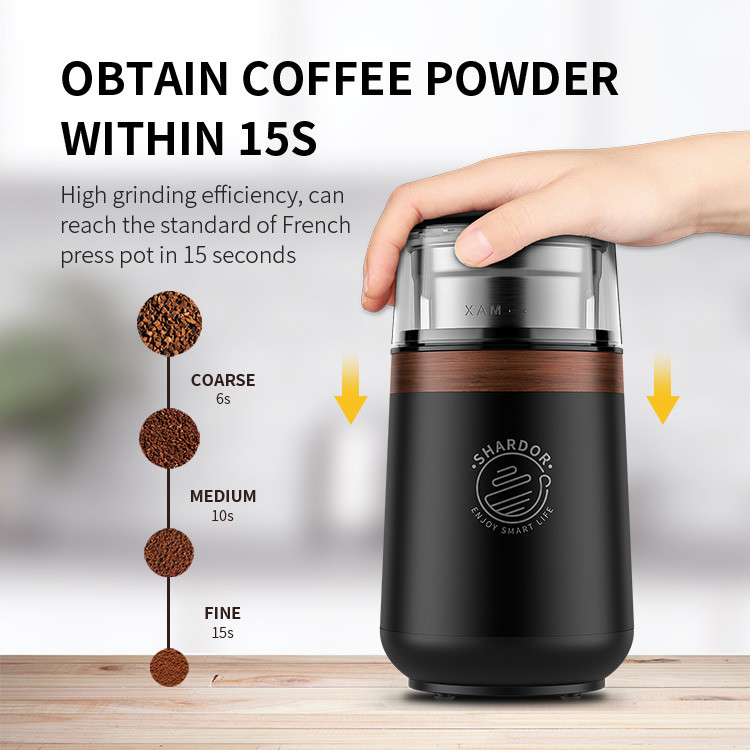 64dB Press Lid Multi Functional Grinder Grinder , Grains French Press Espresso Maker