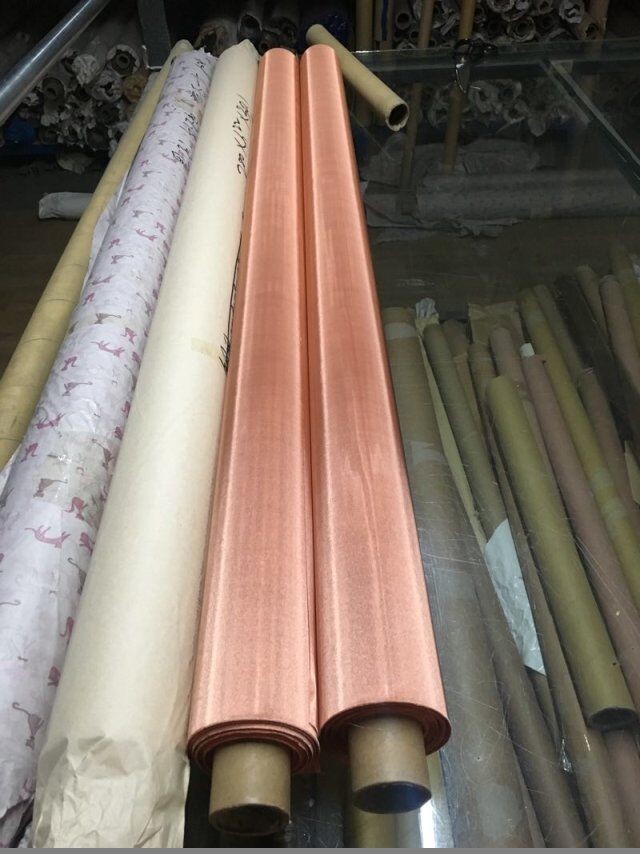 Korea 80 200 250 325 Mesh Faraday Cage EMI EMF RFID Shielding Fabric Ultra Fine 0.05mm 77 Micron Red Copper Wire Mesh Cl