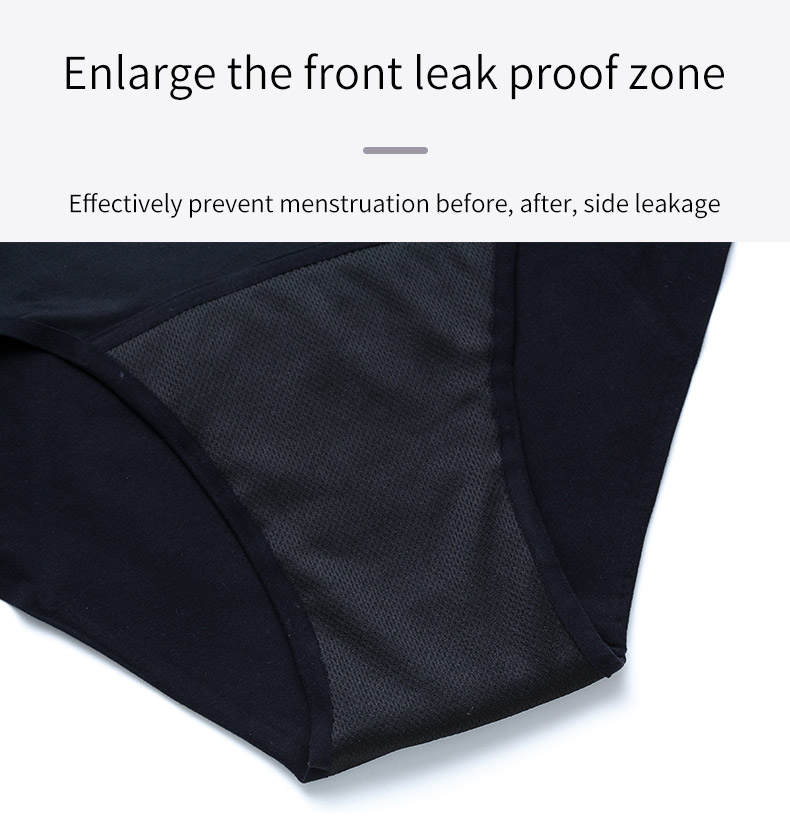 Four Layer Period Panties Underwear Polyester Seamless Mid Waist Plus Size Underwear
