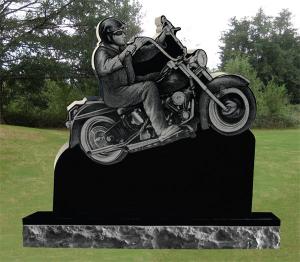 China American style grey granite motorbike monuments wholesale