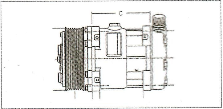 ALA22345 SANDEN A/C COMPRESSOR SANDEN 4305 A/C COMPRESSOR EAR A/C COMPRESSOR