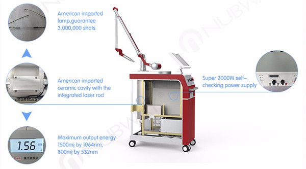 Skin rejuvation tattoo removal q switched nd yag laser
