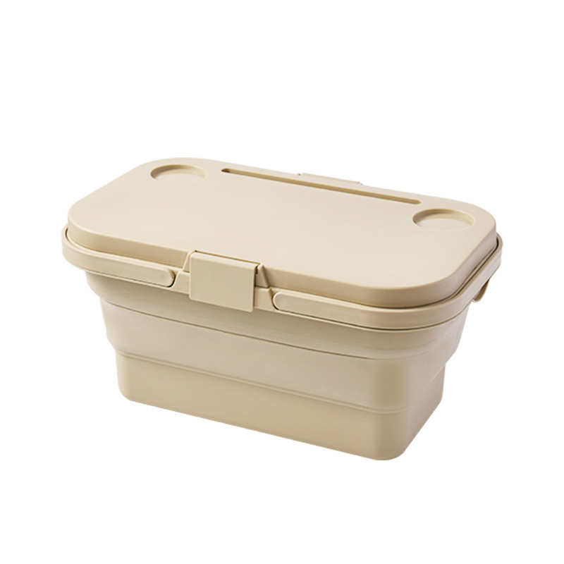 OUTDOOR SPRING CAMPING COLLAPSIBLE STORAGE BOX FOLDING TABLE PICNIC PORTABLE STORAGE BASKET PICNIC BASKET COMES WITH