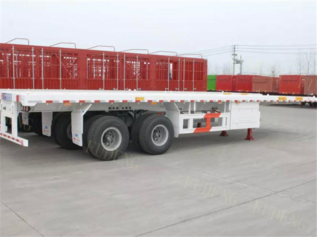40 Foot Flatbed Trailer, 40 Tons Flatbed Truck Trailer With Twist Lock