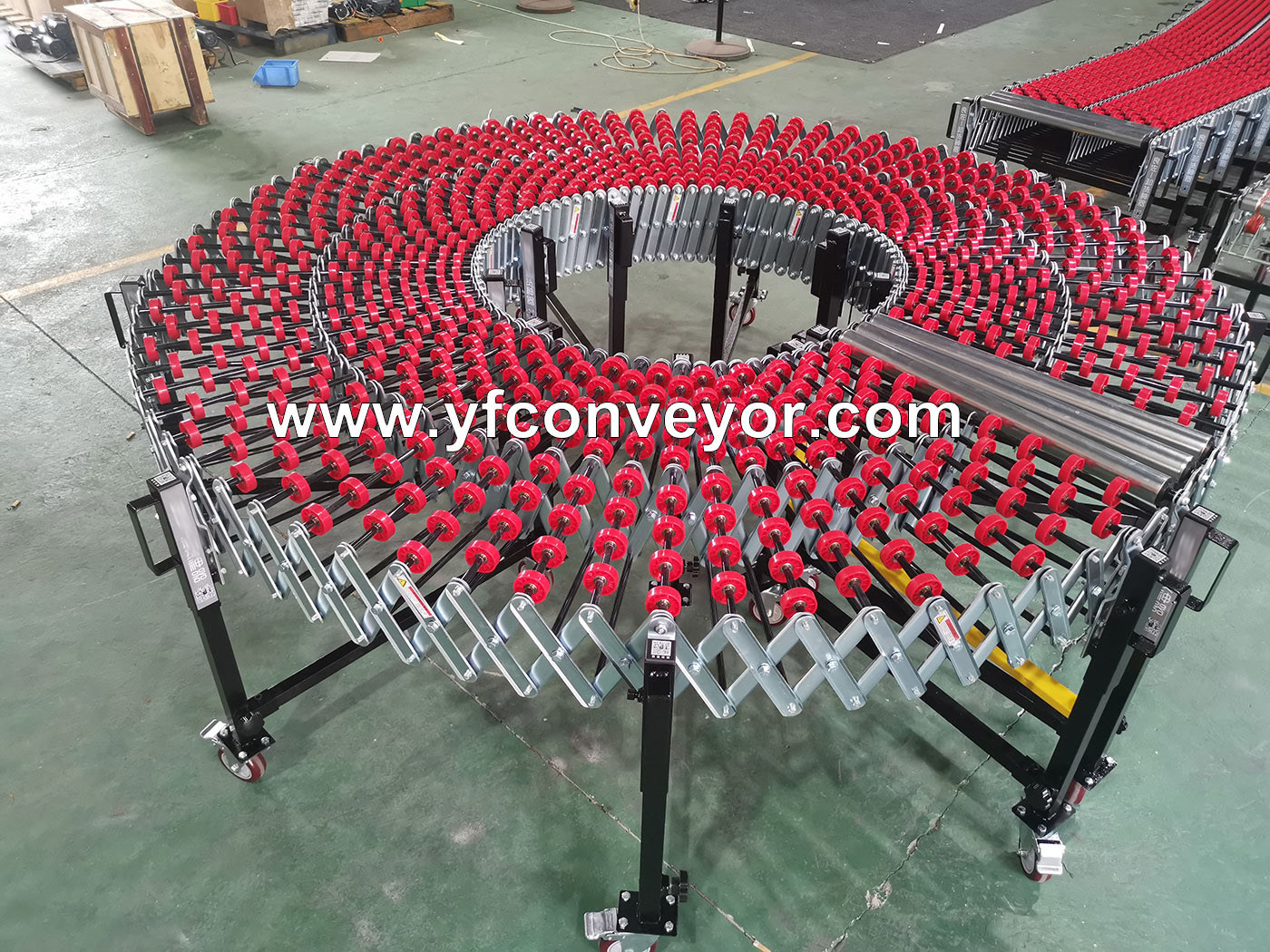 Durable ABS Skate wheel Conveyor,Gravity Flexible Conveyor
