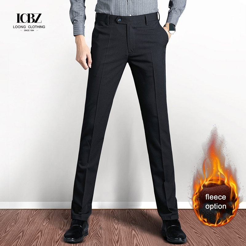 Plus Size Chino Casual Men's Pants Trousers with Side Pockets in Nonwoven Fabric