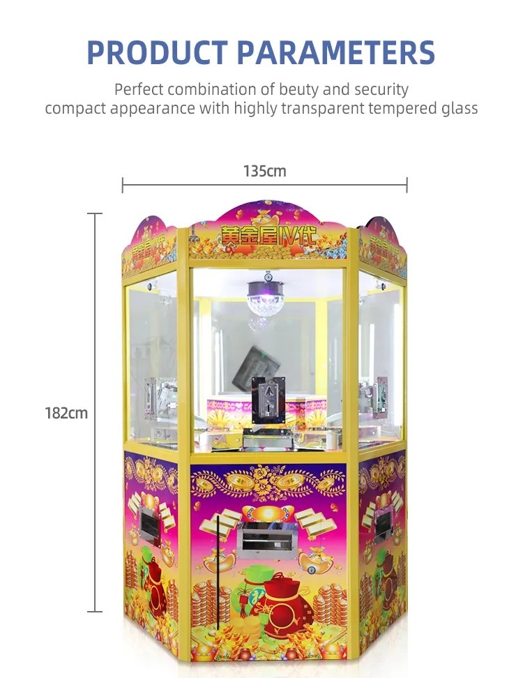 Customised Coin Operated claw Arcade Game Machine 6 Players 100KG
