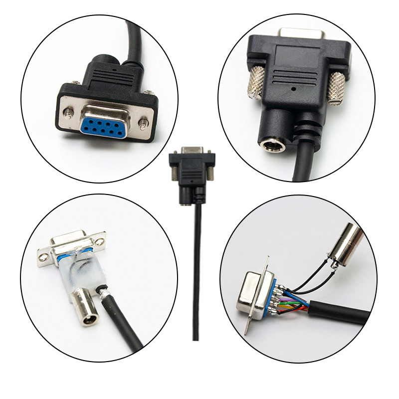 Flexible DB9 Straight RS232 Cable PVC Material For Honeywell 1900 1200 1300