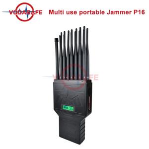 China 3G UMTS Polyester Pu Handheld Signal Jammer 4G 5G GPS WIFI 12W wholesale