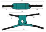 Green Breathable Mesh Wheelchair Seatbelts Wrapped Herringbone Cotton