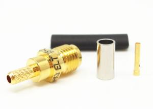 China Female Straight SMA RF Coaxial Connector Gold Plated Crimping Cable Connector wholesale