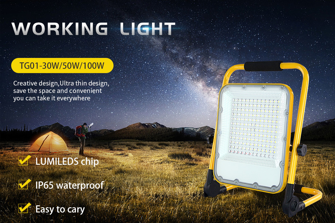Anti Explosion Portable LED Work Light 20000 Lumen 50watt 4hrs Charge Time