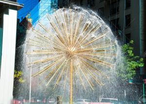 China Urban Landscape Outdoor Waterfall Stainless Steel Dandelion Fountain wholesale