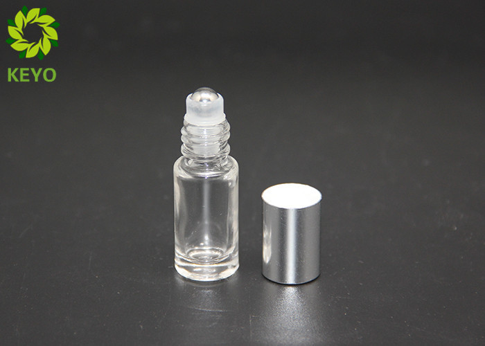 3ml Mini Round Metal Ball Glass Perfume Bottles , Glass Scent Bottles