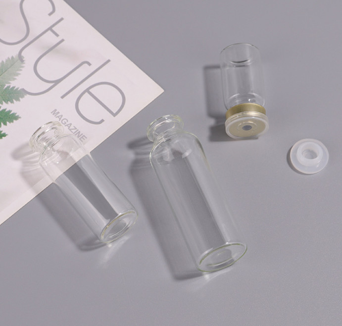 49mm Height Medicine Glass Vials , Anti Fragile 5ml Amber Glass Bottles