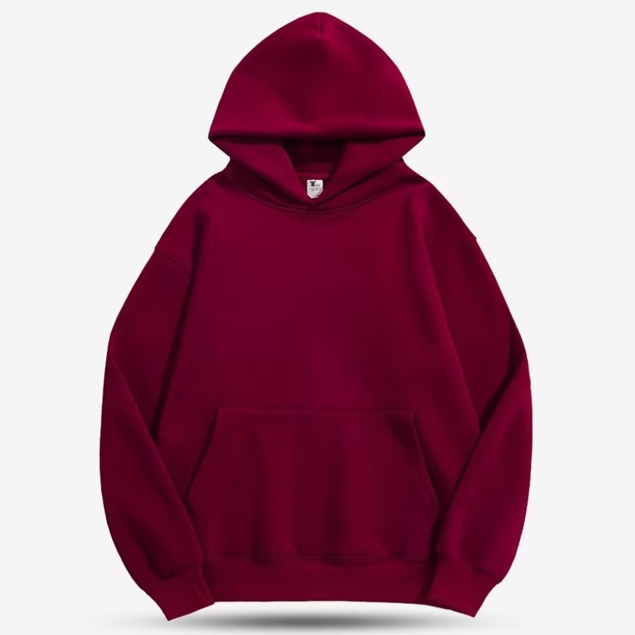 Streetwear 500g Heavyweight Men'S Lamb Hooded Sweatshirt Fleece-Lined Oversized Mens