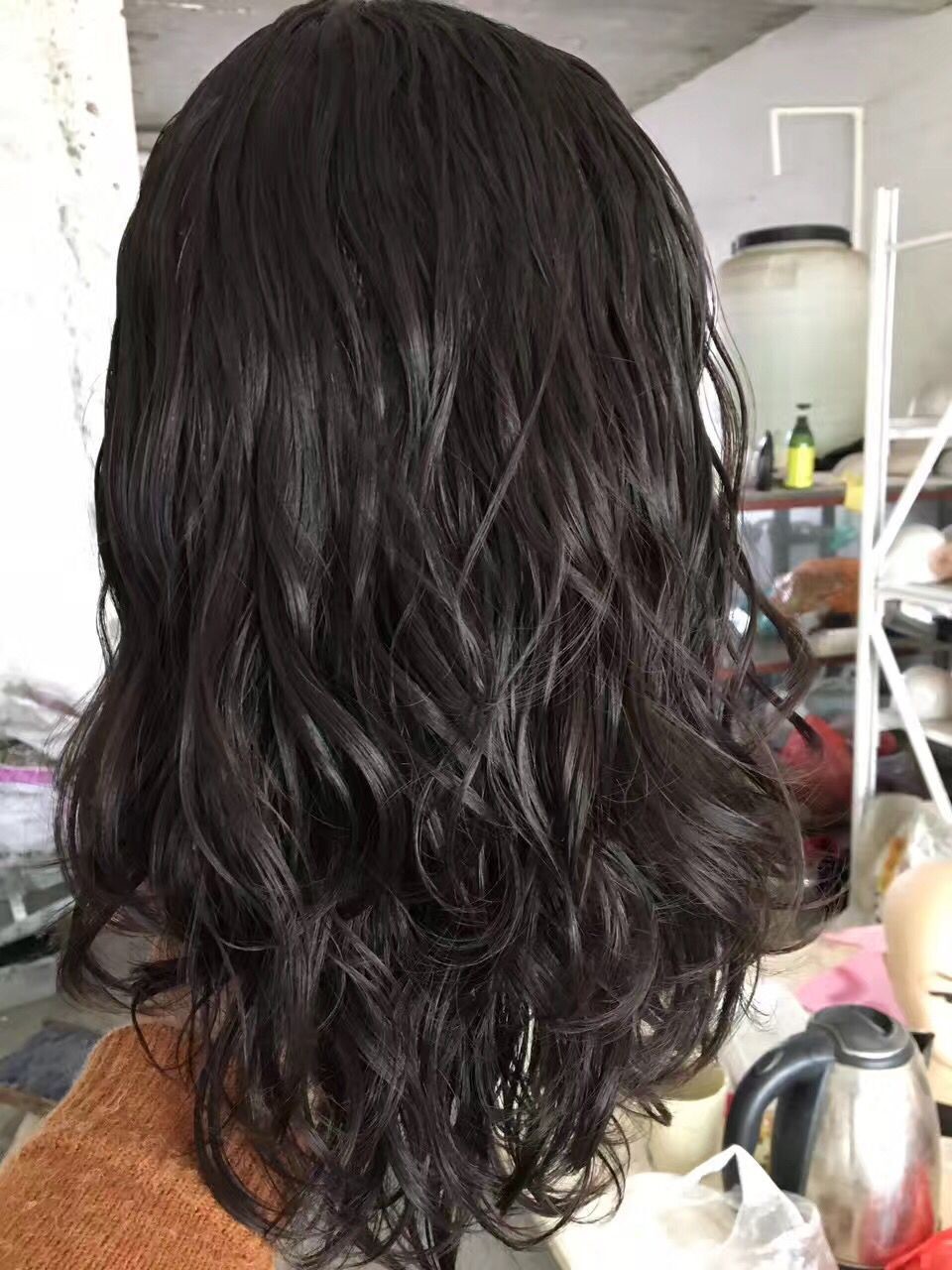 16 Inches Natural Color Body Wave Jewish Wig Brazilian Virgin Hair Hidden Knots with Baby Hair