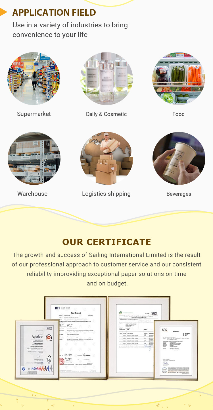 4x6 Shipping Labels Customized Thermal Label Sticker Paper Synthetic Packaging