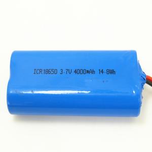 China 3.7v 1s2p Li Ion Battery Pack ICR18650 Battery 4000mah 14.8Wh With Protection wholesale