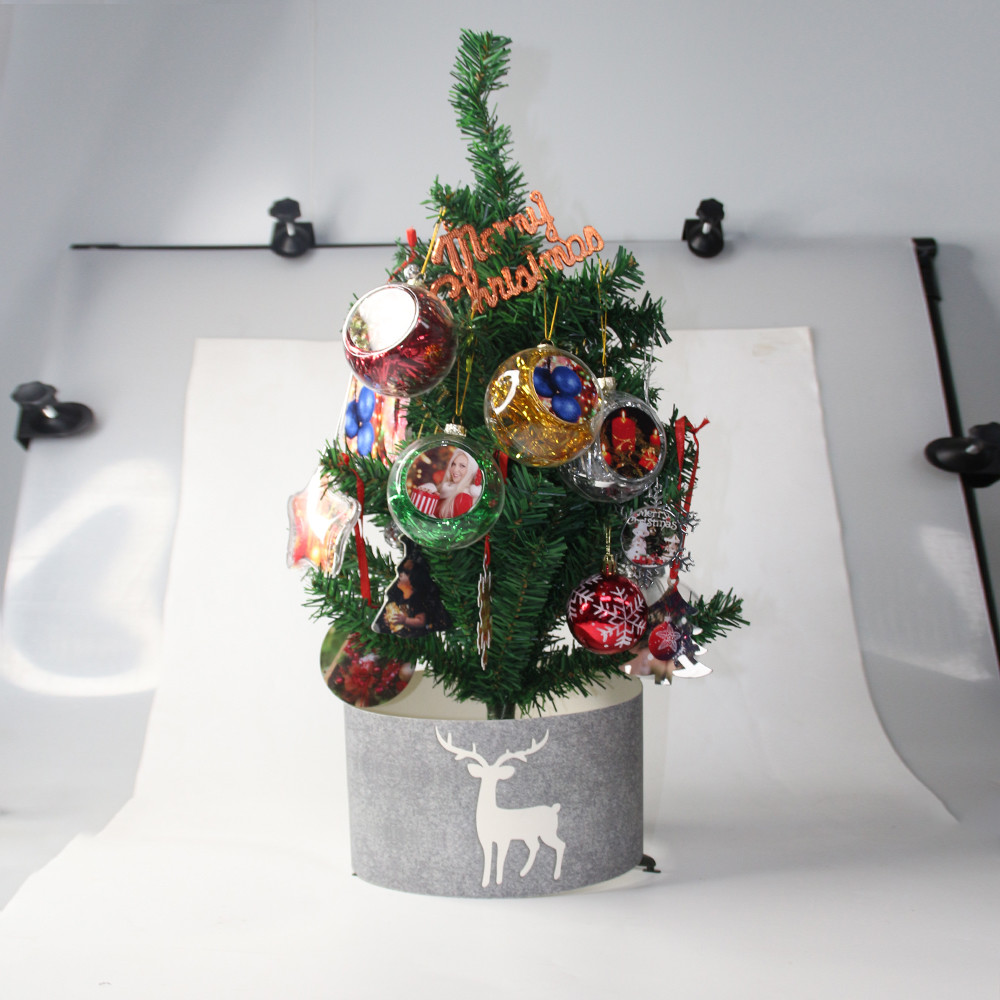 Sublimation Christmas Ball Personalized Custom Printing 8CM Glass Christmas Ball Ornaments Sublimation Blank
