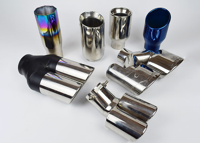 304 Stainless Steel Car 2pcs Exhaust Muffler Tip Pipe