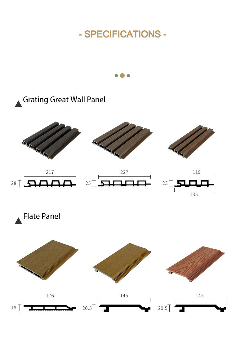 Eco-Friendly 145x20.5mm Brown WPC Wall Panel And Wood Plastic Composite Outdoor Wall Plank For Building