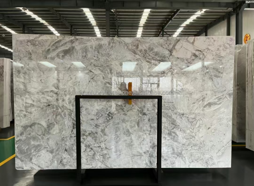 Brazil Calacatta Grey Marble Fish Belly Gray Marble for Hotel Anti Slip Stairs Design