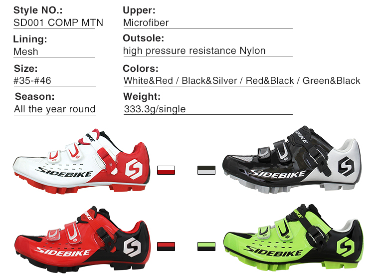 Nylon Ventilation MTB Road Bike Shoes Geometry Design Body Complete Size Choice