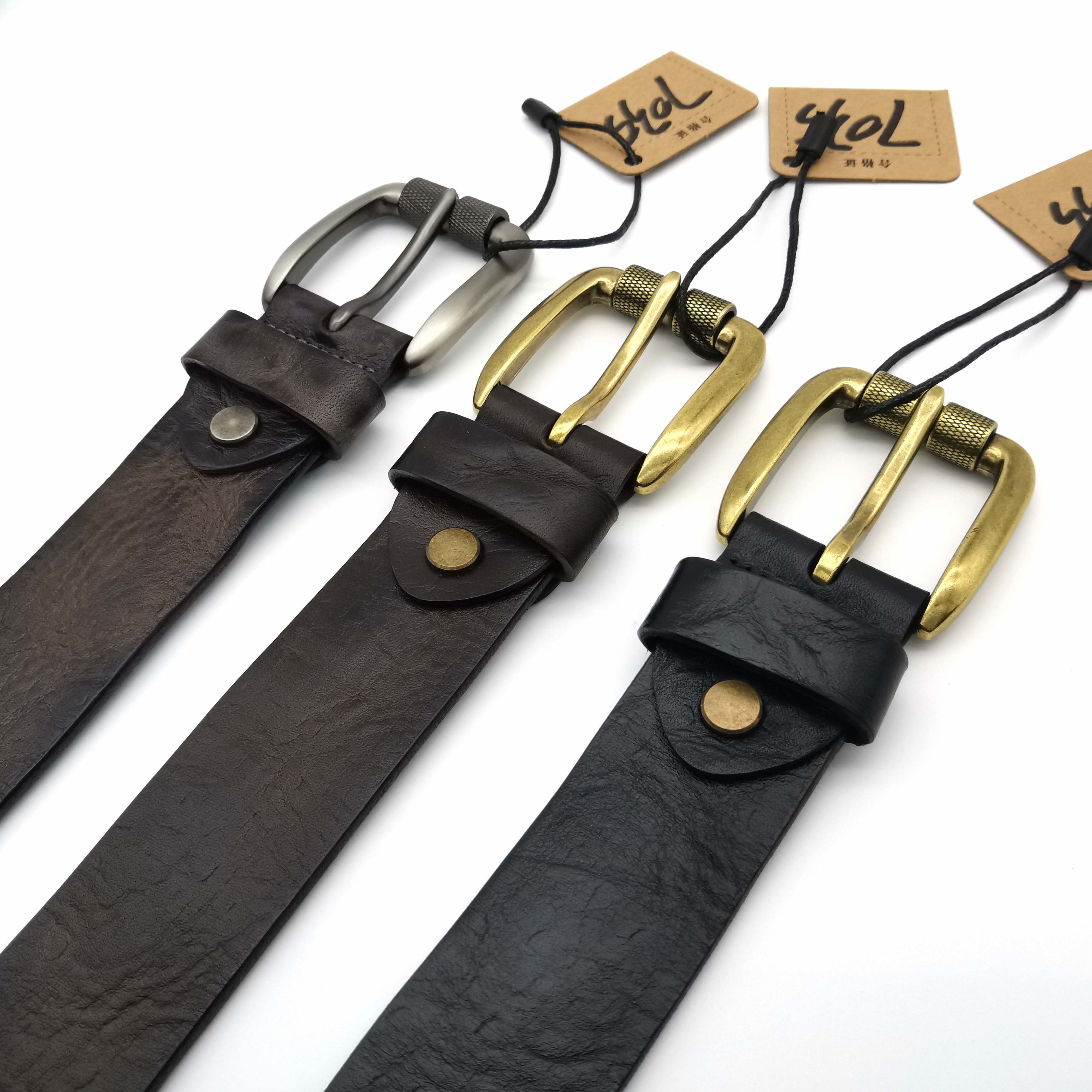 Retro Cowhide Genuine Leather Belt Wear Resistant Unisex Use
