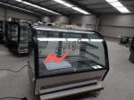 Small Curved Glass Refrigerated Bakery Display Case Countertop Mirrors / Steel