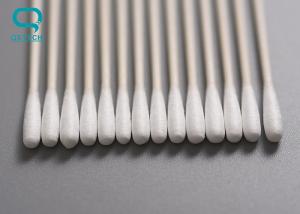 China Cleanroom Disposable Cotton Cleaning Swabs With Smooth Pointed Head wholesale