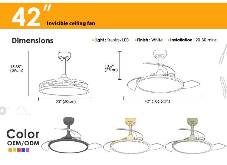 invisible ceiling fan