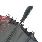16 Ribs Black Color Promotional Golf Umbrellas Metal Shaft 190T Pongee Fabric