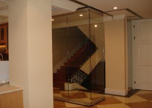 China Glass Partition Wall , Restaurant Acoustic Movable Partition 65MM Thickness wholesale