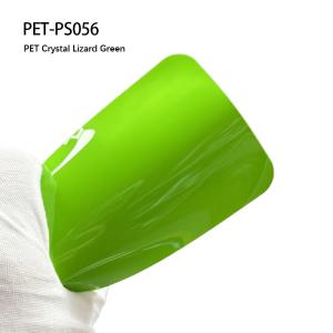 China PET-PS056 PET Crystal Lizard Green Car Protective Holographic Vinyl Wrap Creep Resistance wholesale