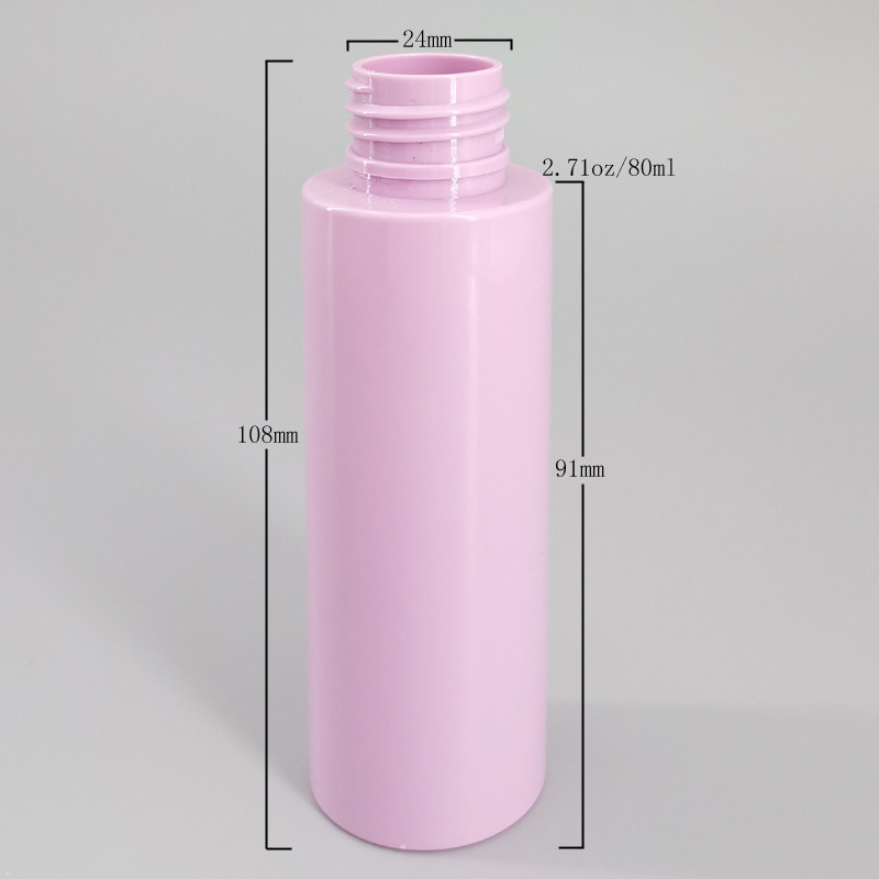 Flip Cap Cylinder PET Plastic Perfume Spray Bottle 2.71oz 80ml