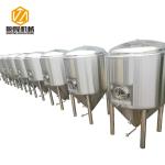 Industrial Craft Beer Brewing Equipment 1000L Conical Fermenters Steam Heating