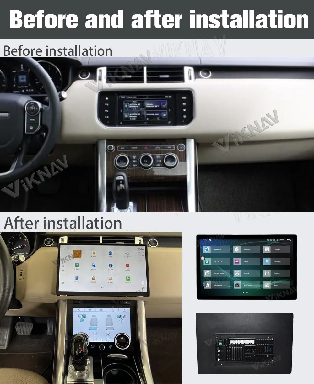 13.3 Inch Android Auto Car radio For Range Rover Sport L494 GPS Navigation Multimedia Player Wireless Carplay BT 4G