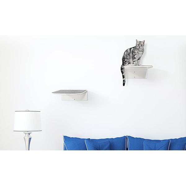 Triangle Bracket Metal Cat Shelf Wall Mounted for Curved Cat Bed Furniture and Resting