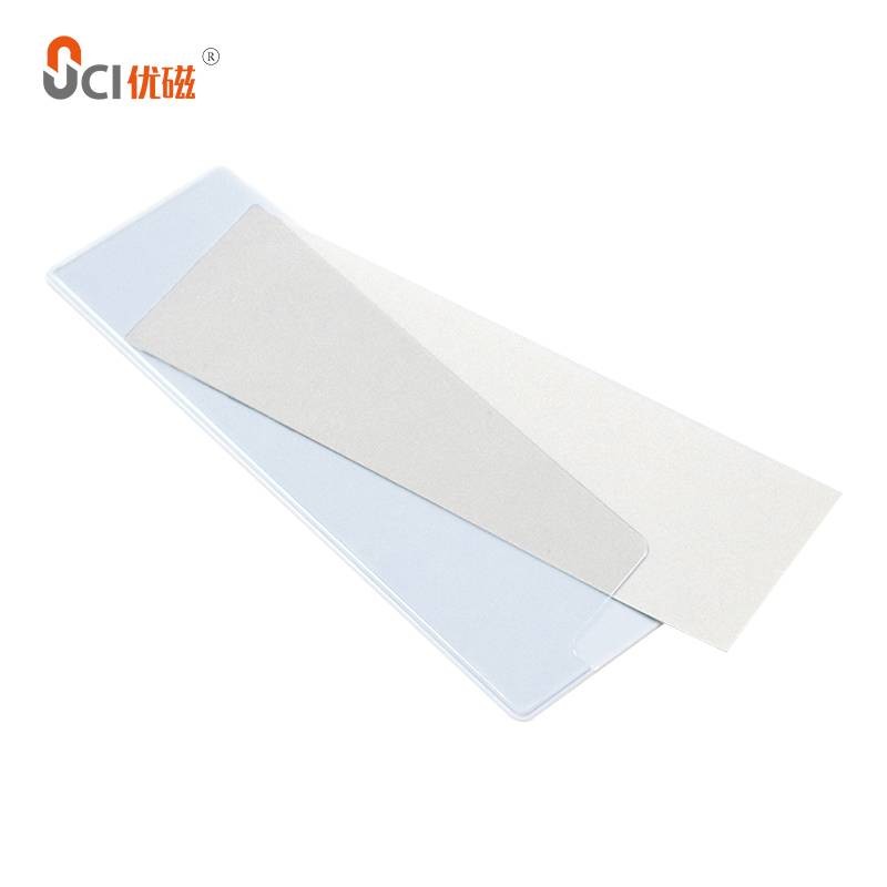 Writable Magnetic Label Holder White Clear PVC Label Holder Pocket