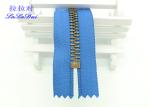 8# / 10# / 12# Heavy Duty Zippers For Leather / Fur Clothing , Light Gold 18
