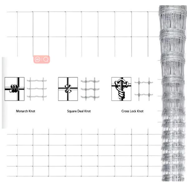 Hot Dip Galvanised Wire Field Fence Height 2m High Strength Woven