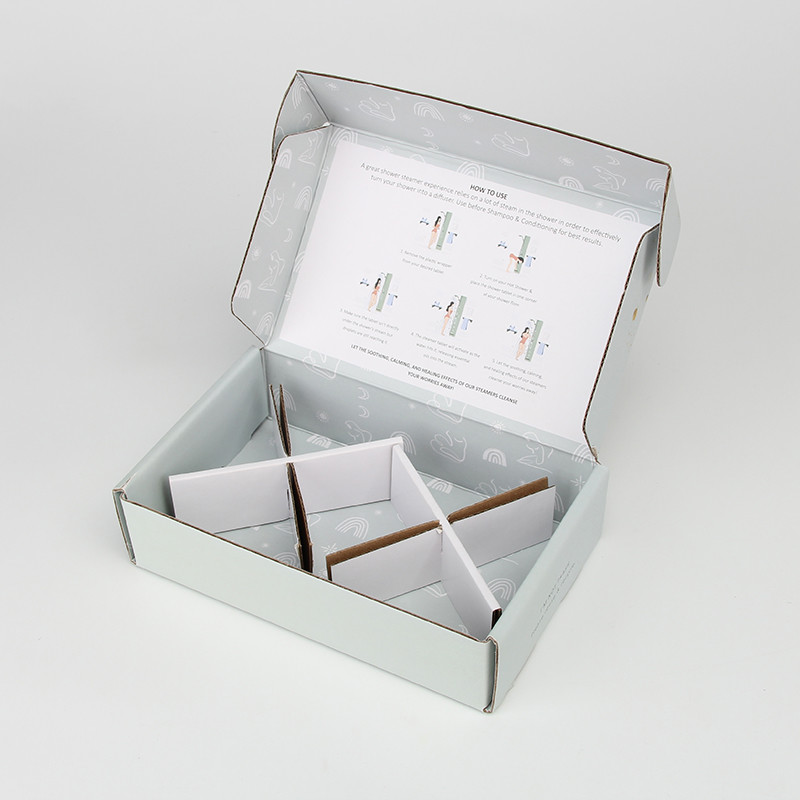 Unique Commerce Postal Corrugated Skincare Shipping Box Packaging Custom Logo