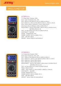 China 200mV 6F22 Portable Digital Multimeter , Smart Electrician Digital Multimeter wholesale